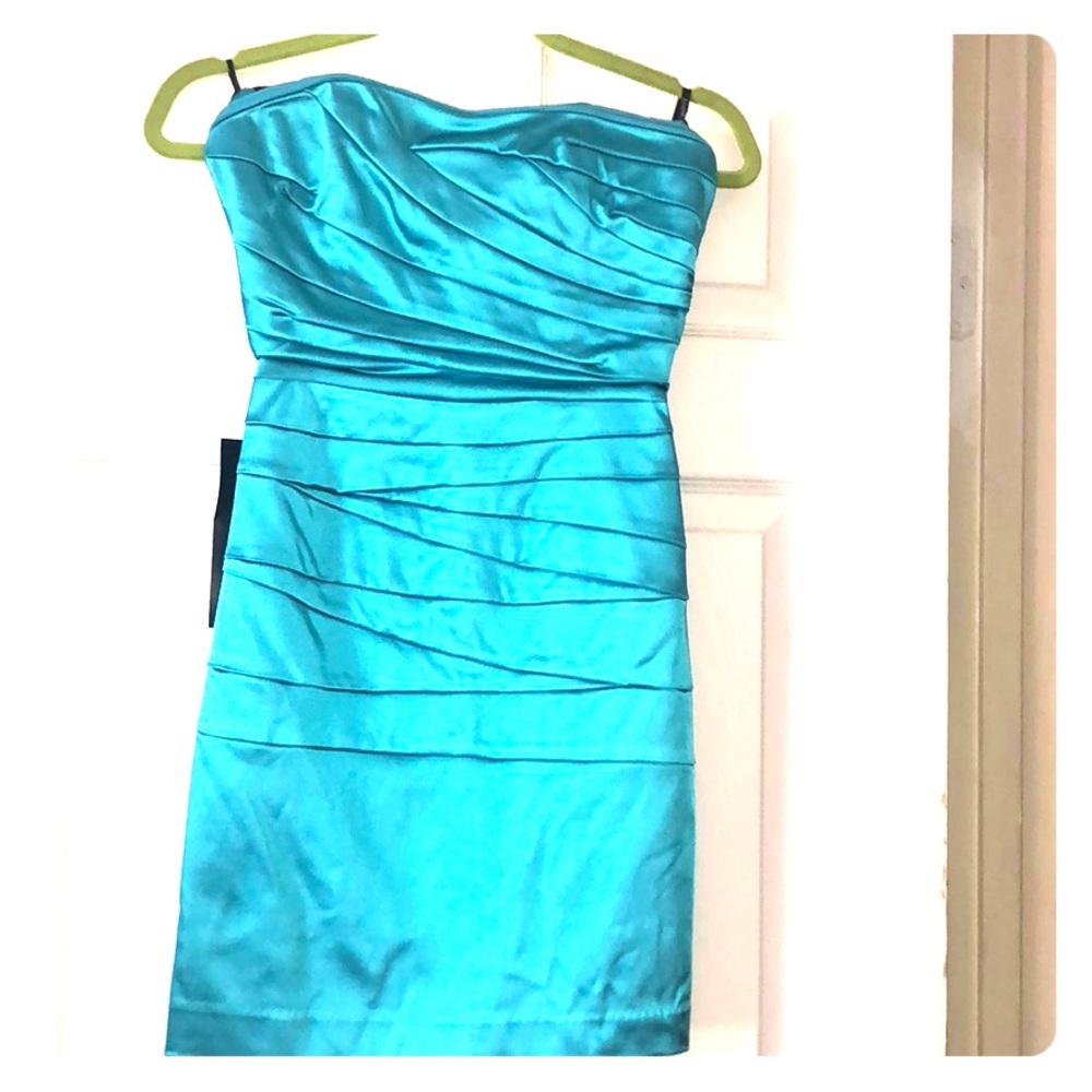 Bebe Satin Dress Teal